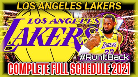 lakers game schedule today